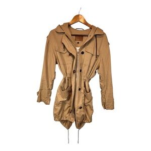 🧥Massimo Dutti Tan Utility Jacket Size XS (fits up to M)